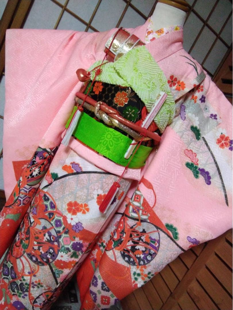 mm です。7歳向け・化繊・お着物セットです