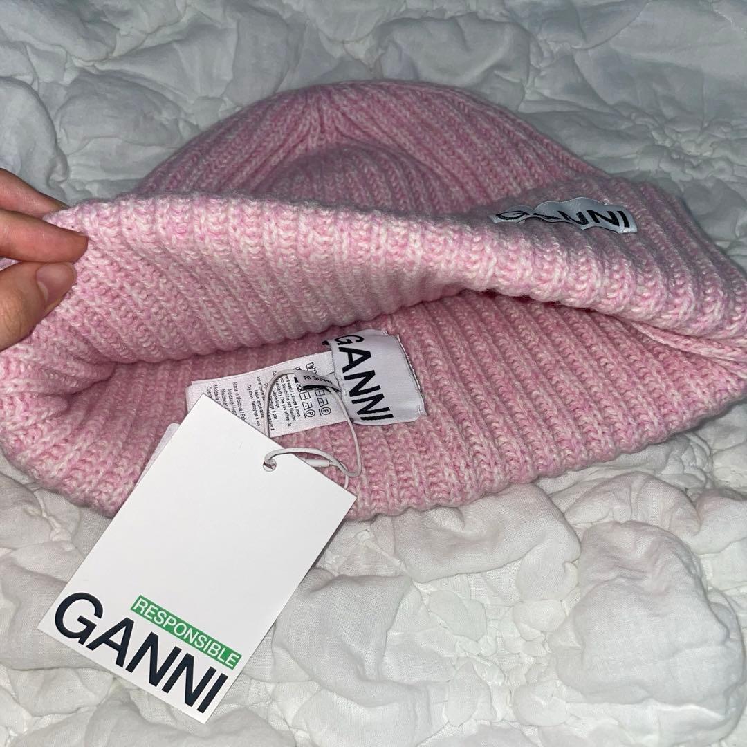 ガニー　ニット帽　ピンク
