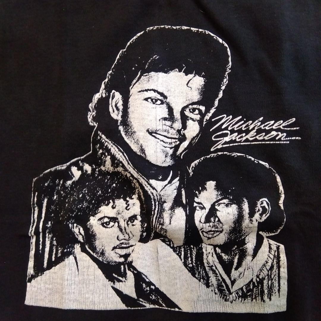 ヴィンテージ マイケルジャクソン プリントノースリーブTシャツ ブラック レア