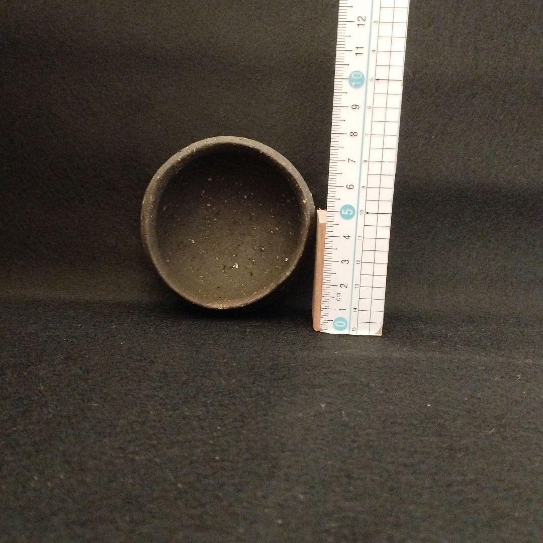 佐藤和彦　黒陶銀彩文　ぐい呑