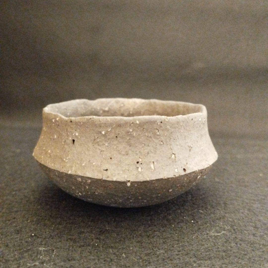 佐藤和彦　黒陶銀彩文　ぐい呑