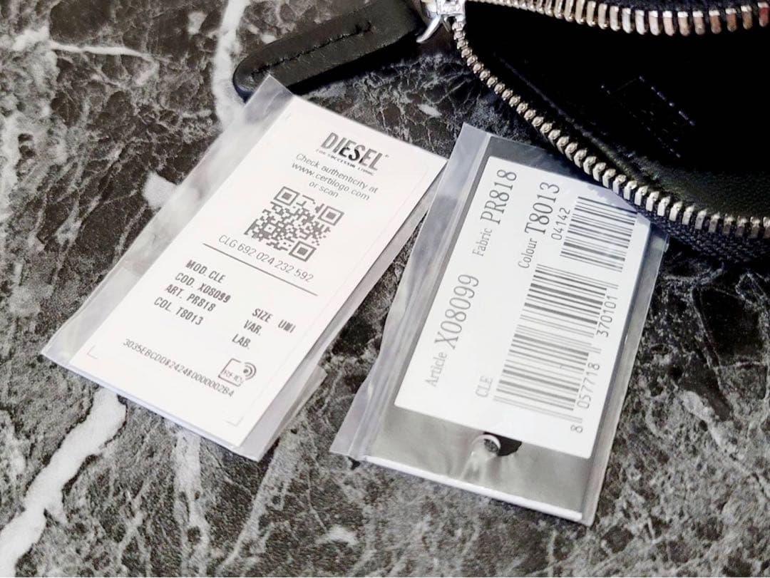 ディーゼル キーケース ナッパレザー ブラック X08099 未使用品