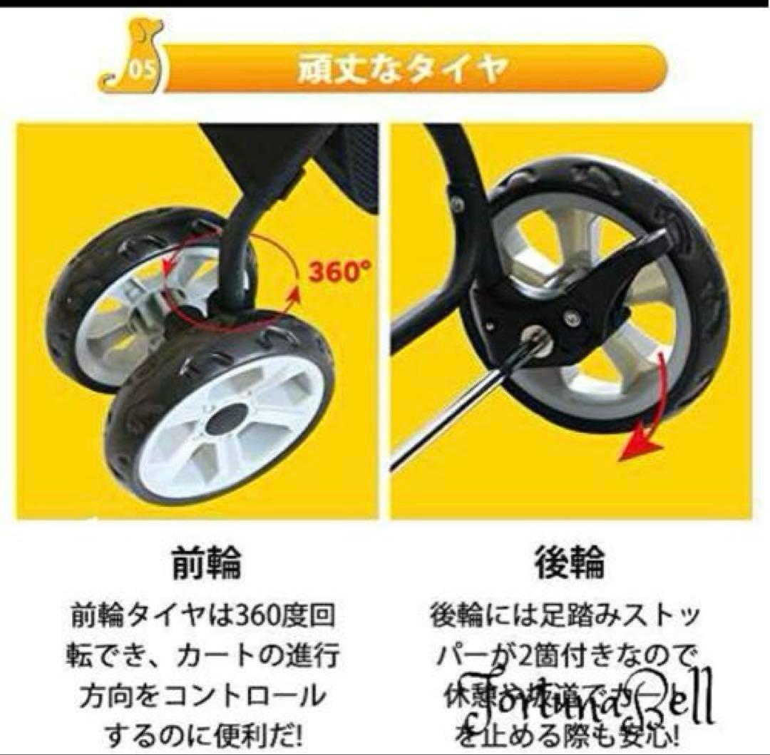 分離型ペットカート取り外し可能 ペット用ベビーカー　グレー　バギー