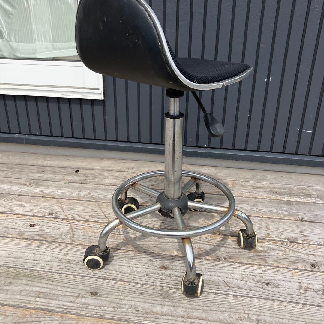 インダストリアル 工業系 回転式スツール ワークチェア キャスター付き