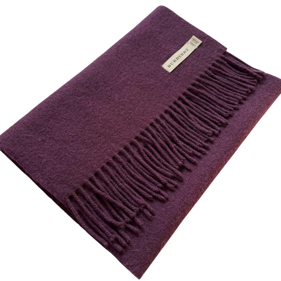BURBERRY カシミヤ100% スコットランド製 マフラー ホースマーク刺繍