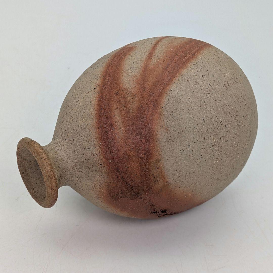 岡山県重要無形文化財 浦上善次 備前焼 緋襷徳利 共箱共布栞 とっくり 酒器