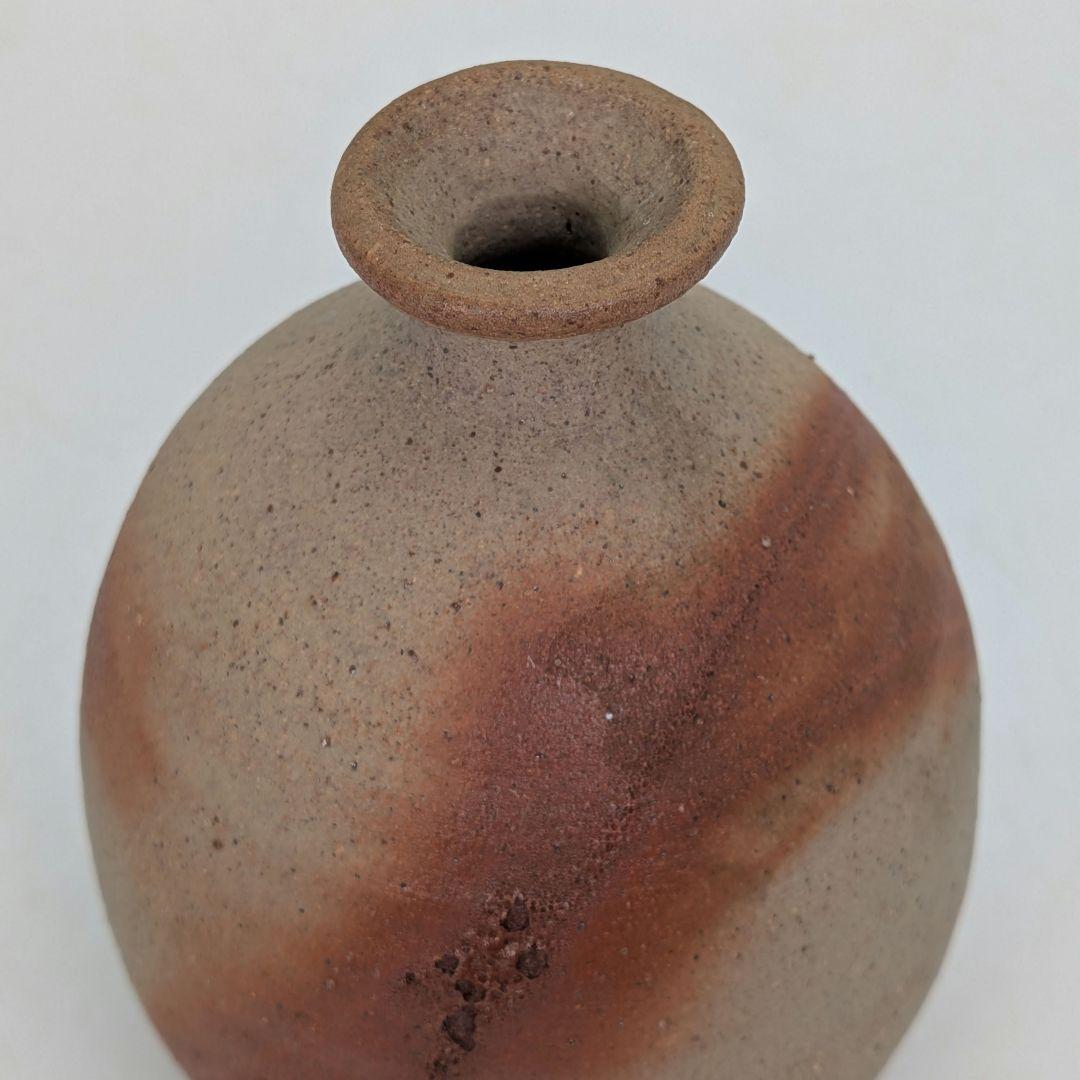 岡山県重要無形文化財 浦上善次 備前焼 緋襷徳利 共箱共布栞 とっくり 酒器