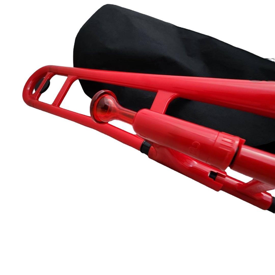 pBone プラスチック トロンボーン　レッド