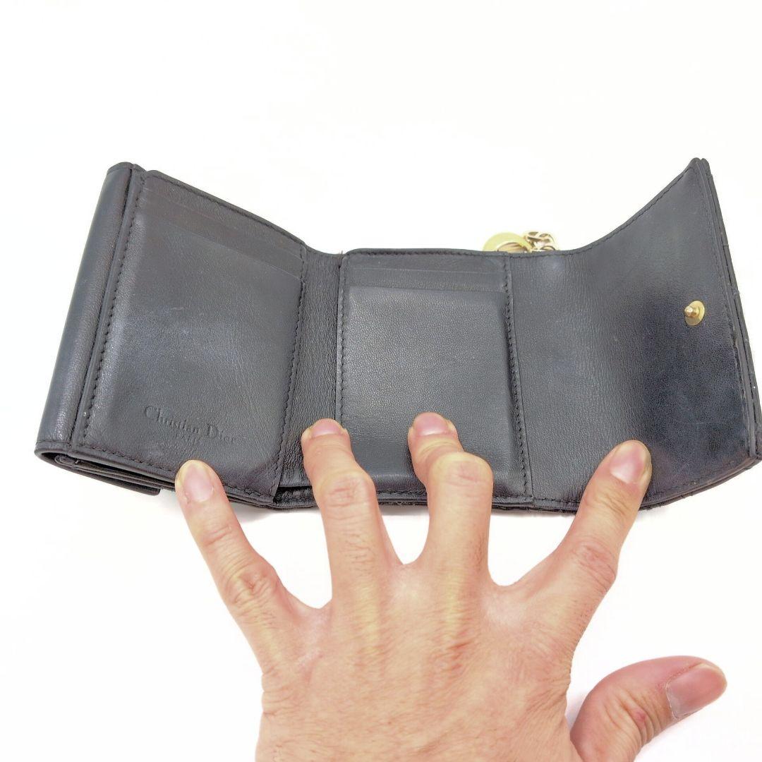 ディオール　エナメル　ロータスウォレット　カナージュ　財布