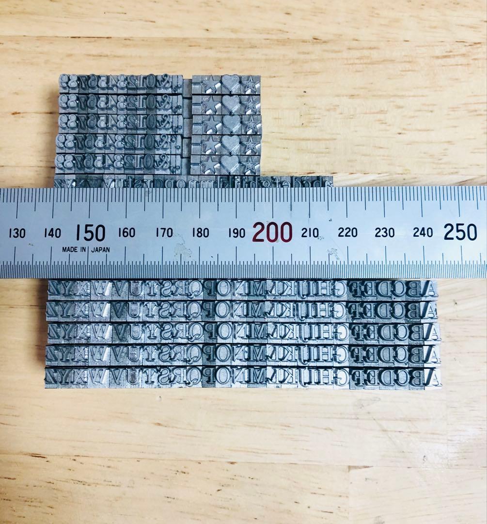 Thomas 活字3号2セット、活字ホルダー、追加文字12文字