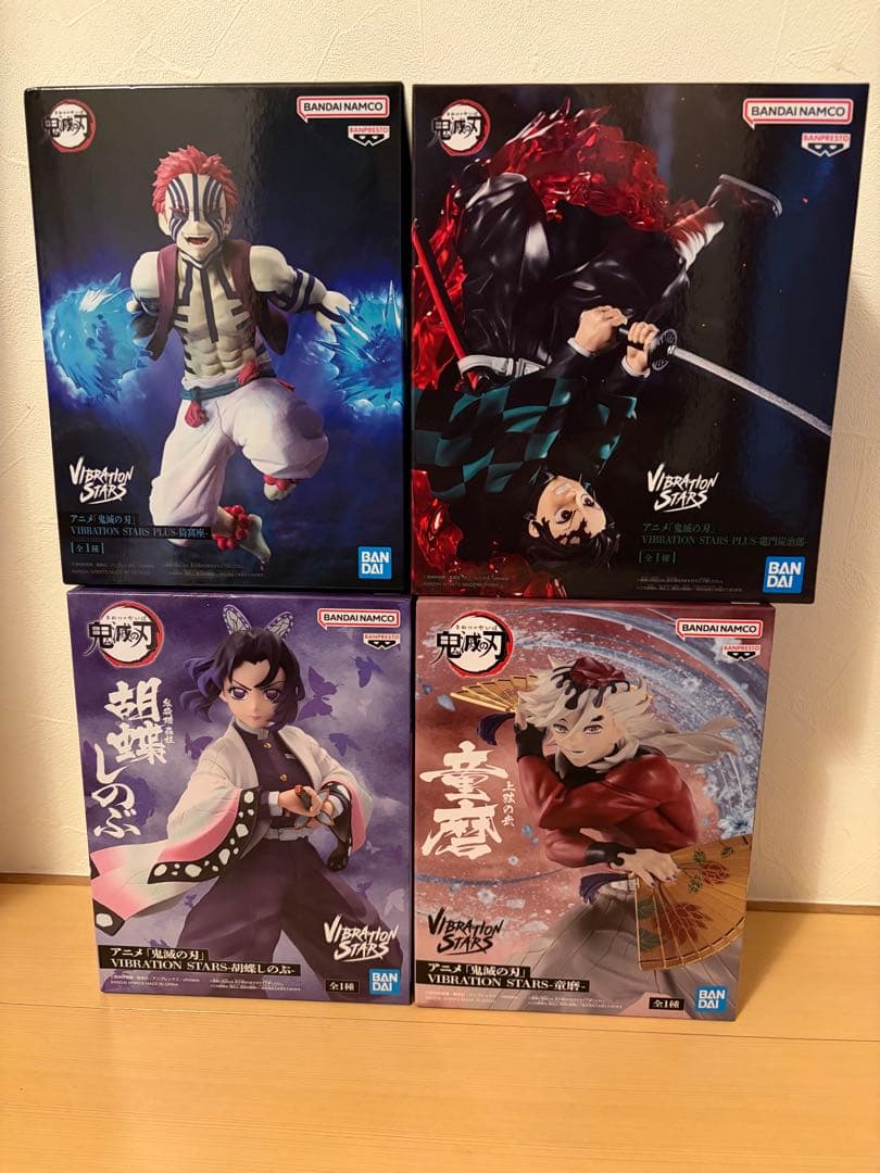 【新品未開封】鬼滅の刃フィギュア4体セット胡蝶しのぶ・童磨・猗窩座・炭治郎