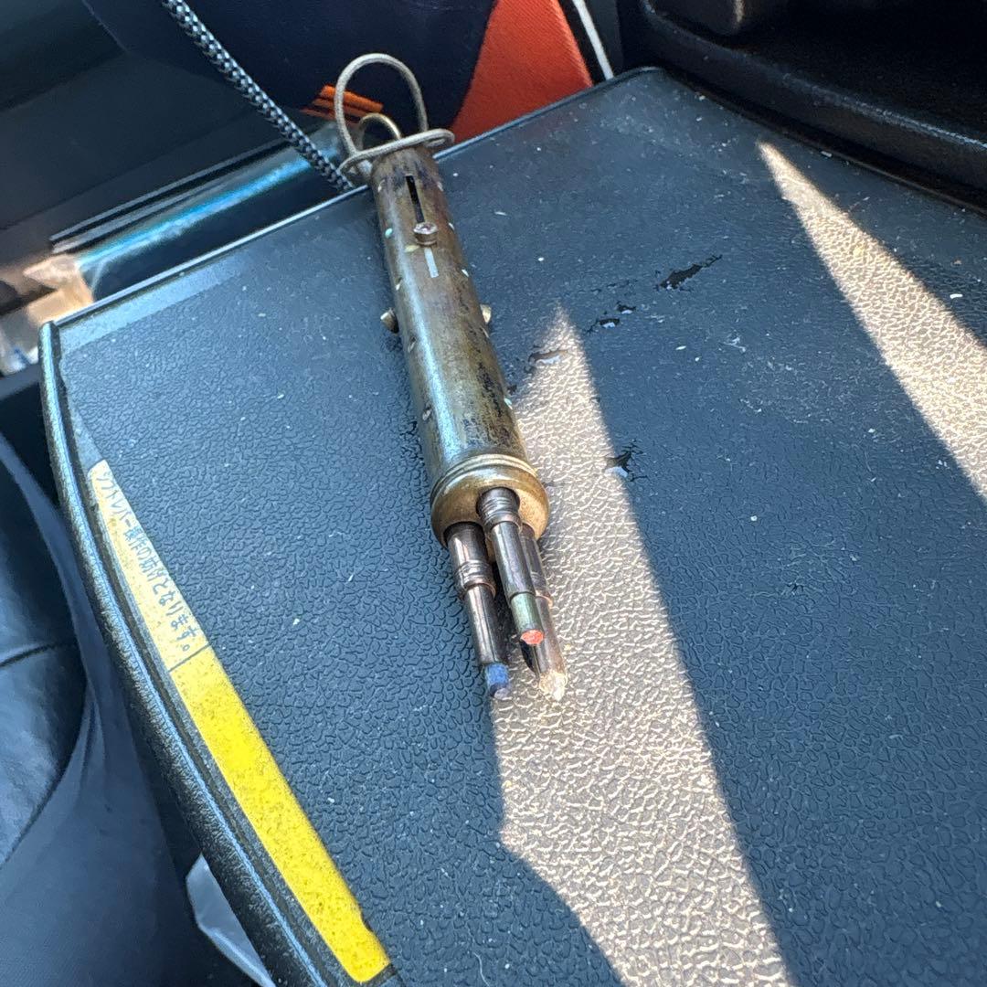 真鍮製 ケガキ工具 芯ホルダー 3本芯付 アンティーク