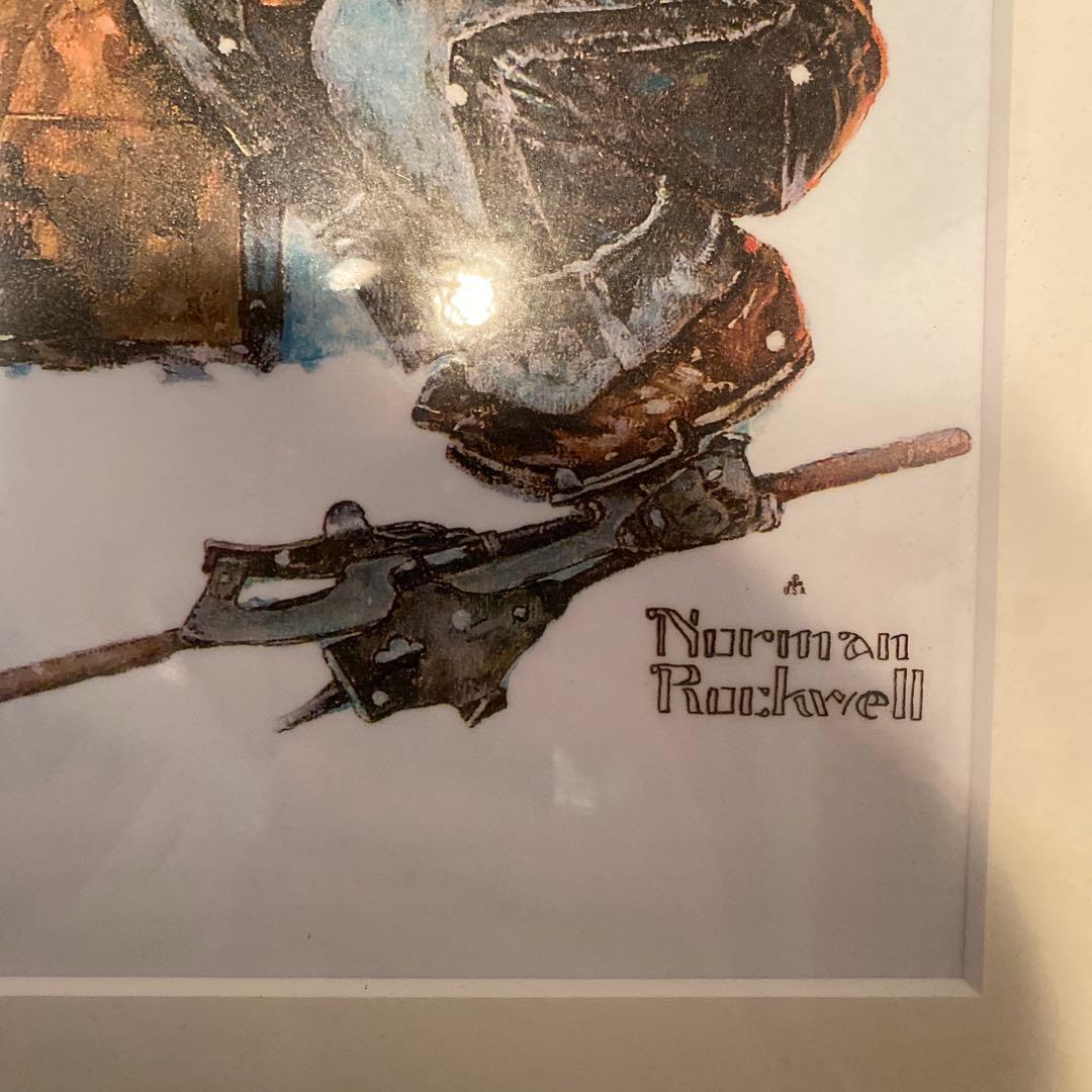 ノーマンロックウェル　額入りポスター　少年と犬