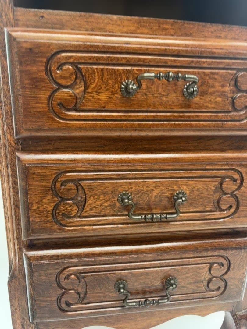 オーク材 3段引き出しナイトスタンド