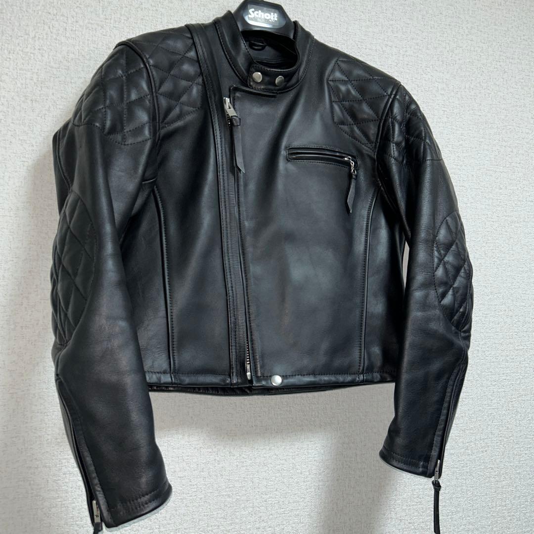 KADOYA⭐︎M カドヤ レザーライダースジャケット シングル 牛革 パテット