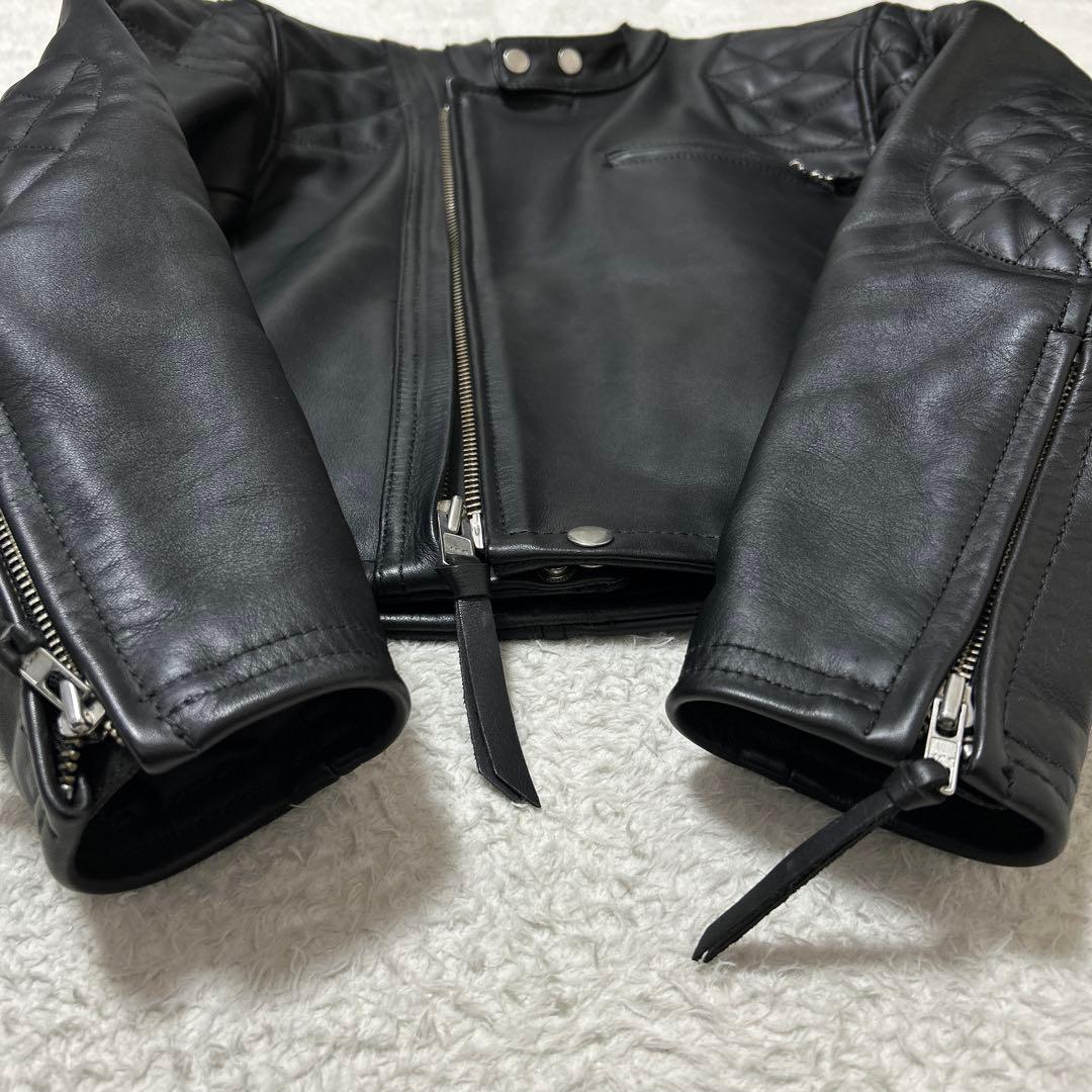 KADOYA⭐︎M カドヤ レザーライダースジャケット シングル 牛革 パテット