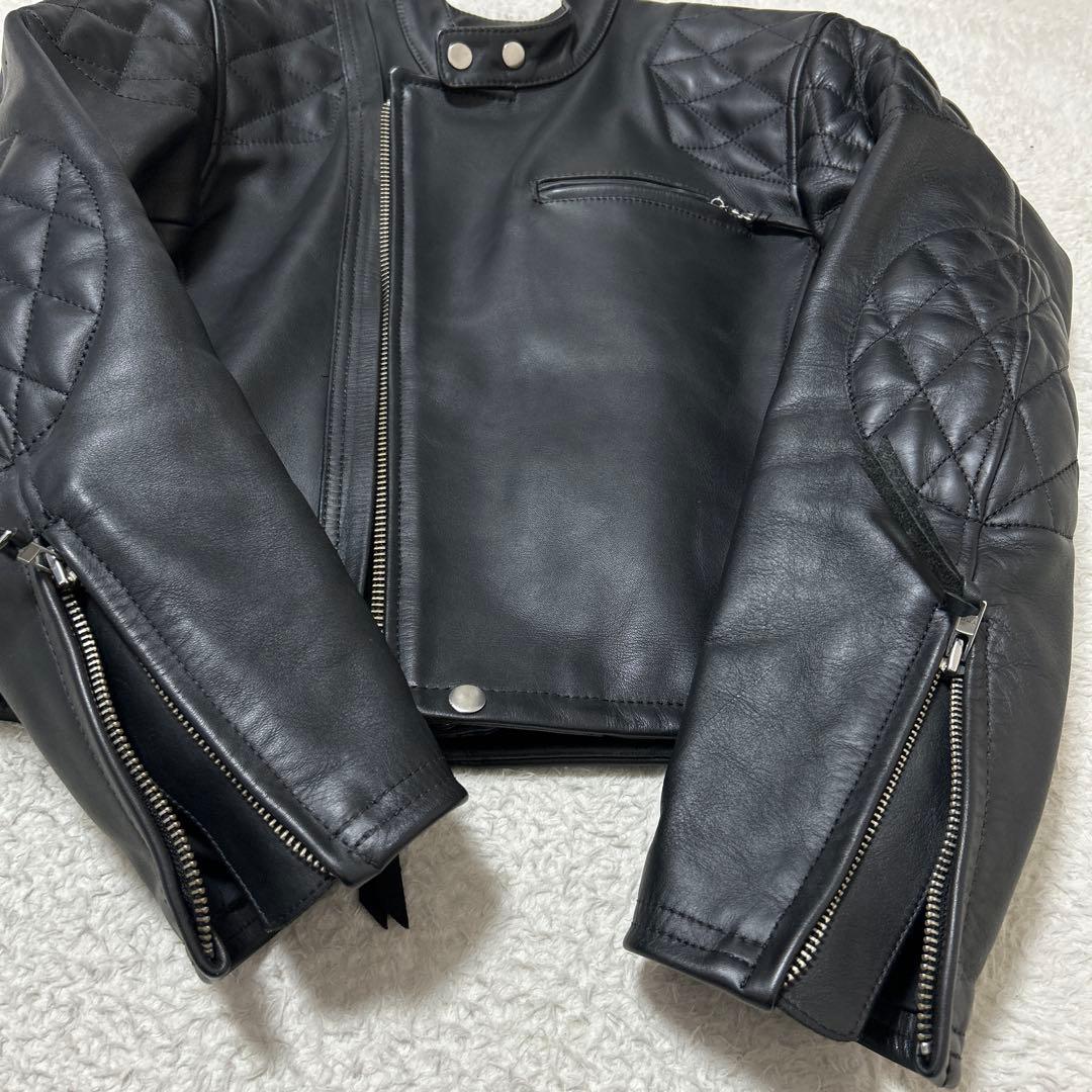 KADOYA⭐︎M カドヤ レザーライダースジャケット シングル 牛革 パテット