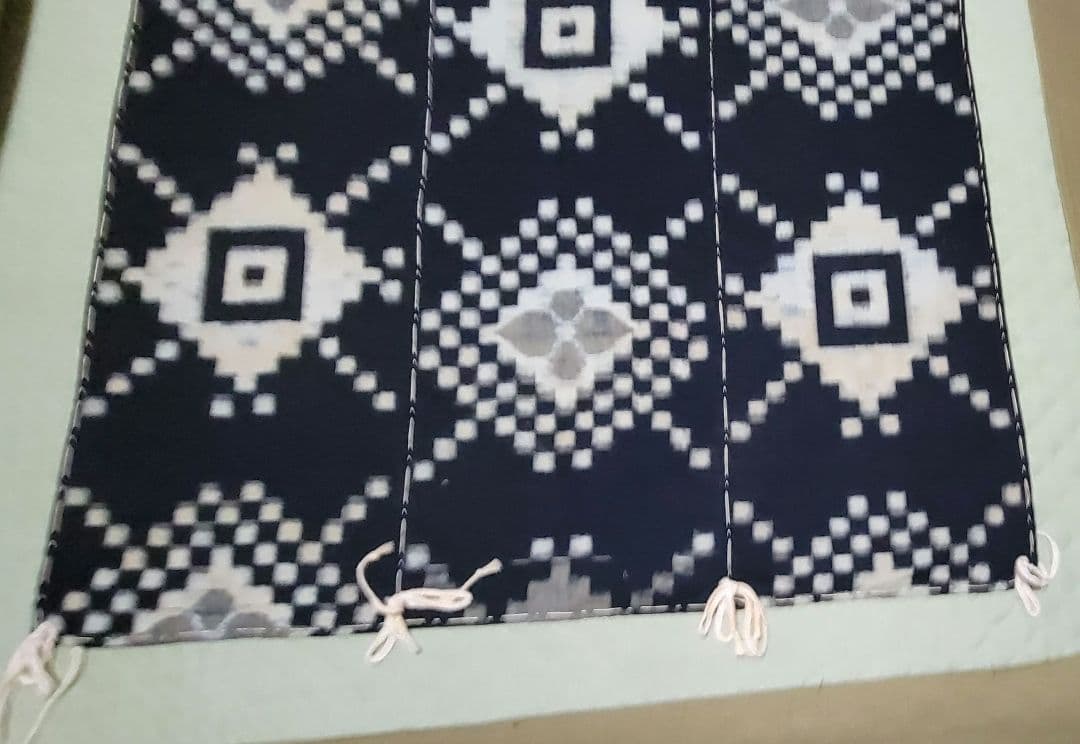 藍染め　古布　木綿　芸術　高級手芸品　155 × 98cm　壁掛け