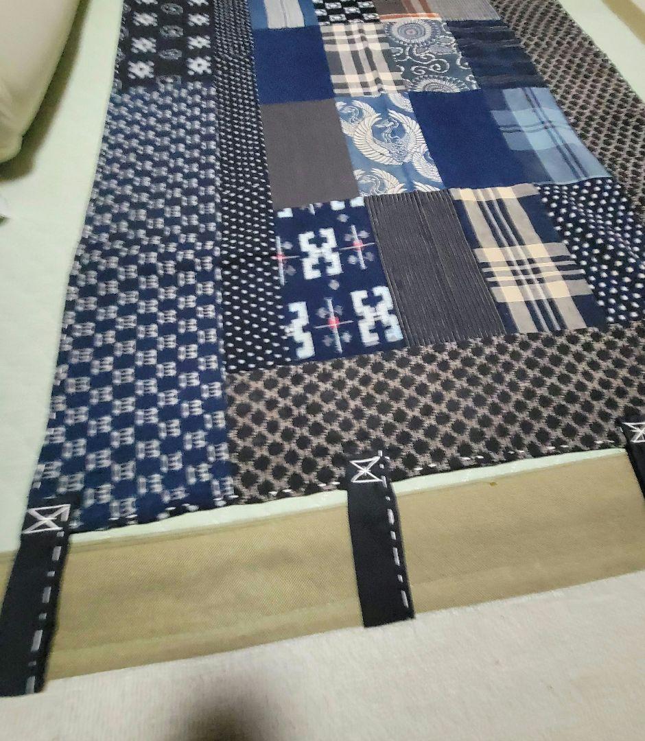 藍染め　古布　木綿　芸術　高級手芸品　155 × 98cm　壁掛け