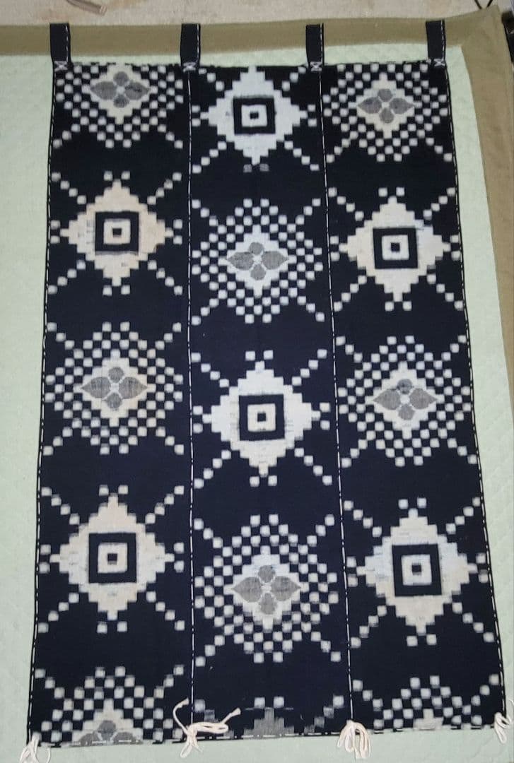 藍染め　古布　木綿　芸術　高級手芸品　155 × 98cm　壁掛け