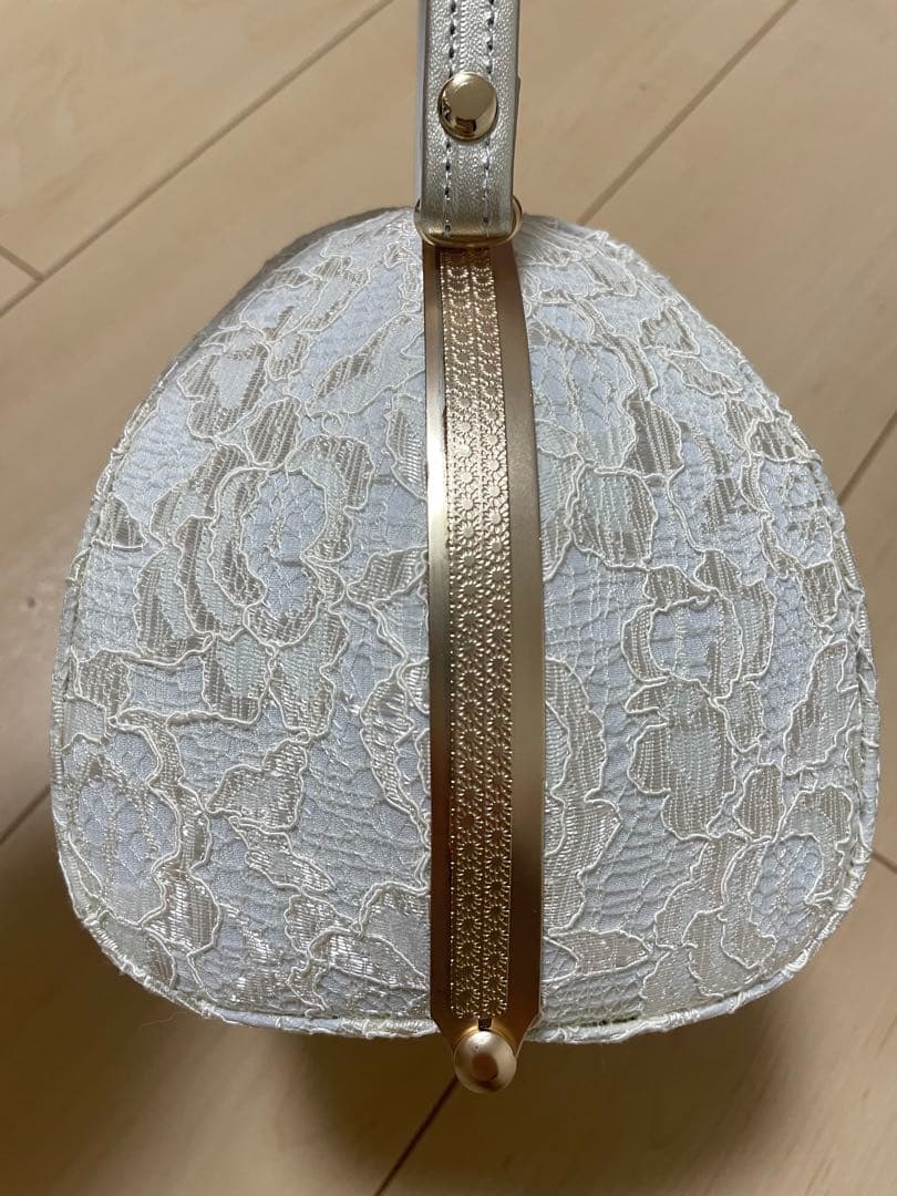 チョコ 和装 草履バッグセット レース 白 金 ゴールド ホワイト