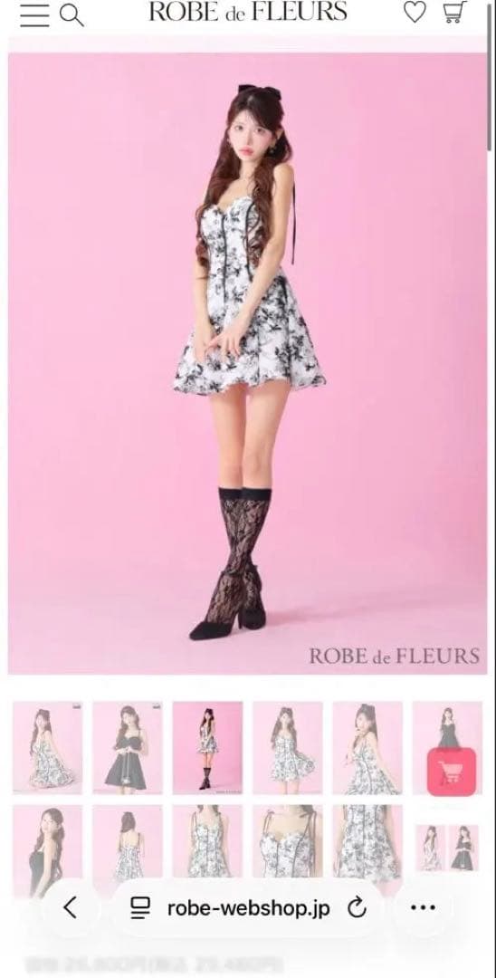 ローブドフルール ドレス フラワープリント ドレス Sサイズ