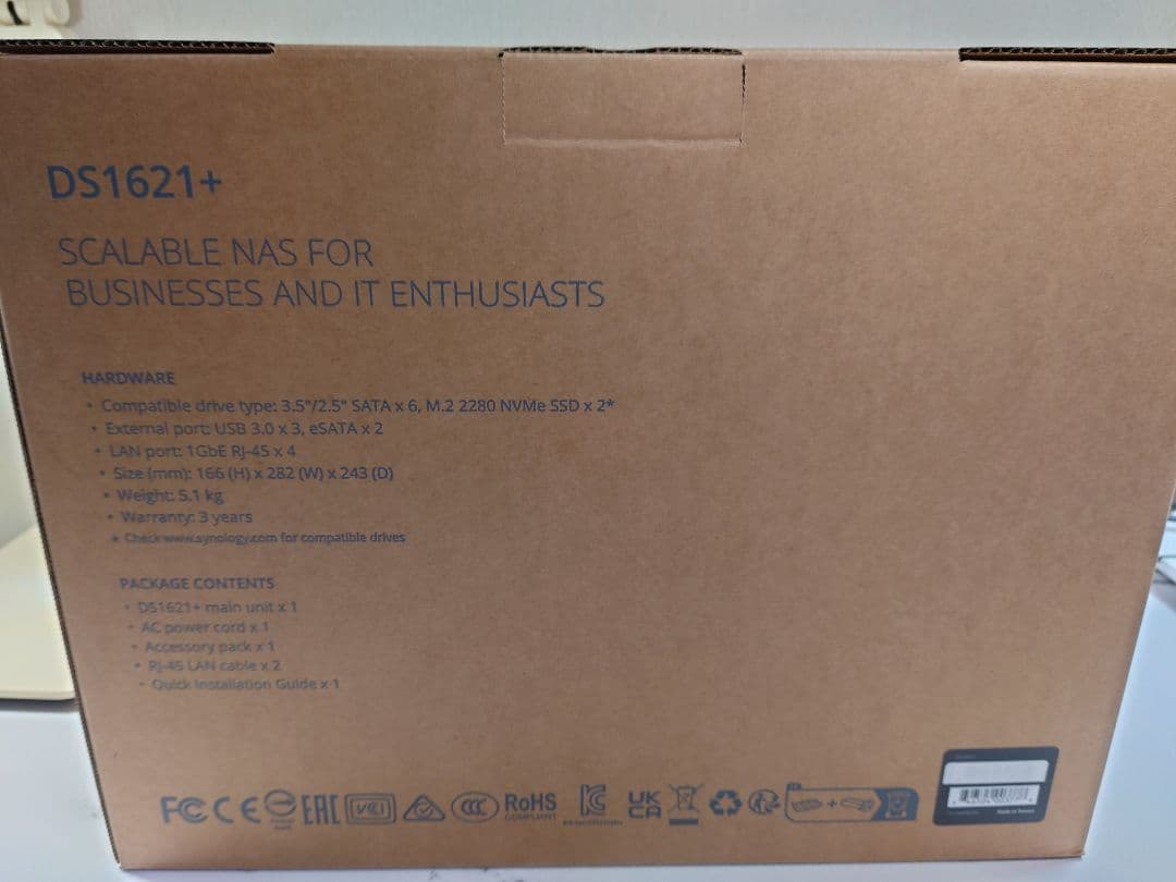 外付けハードディスク・ドライブ Synology NAS DS1621+