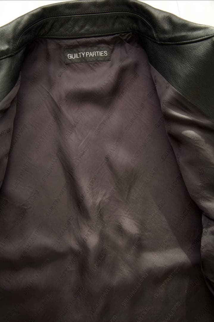 GUILTYPARTIES レザージャケット 黒 シングルライダース 極美品