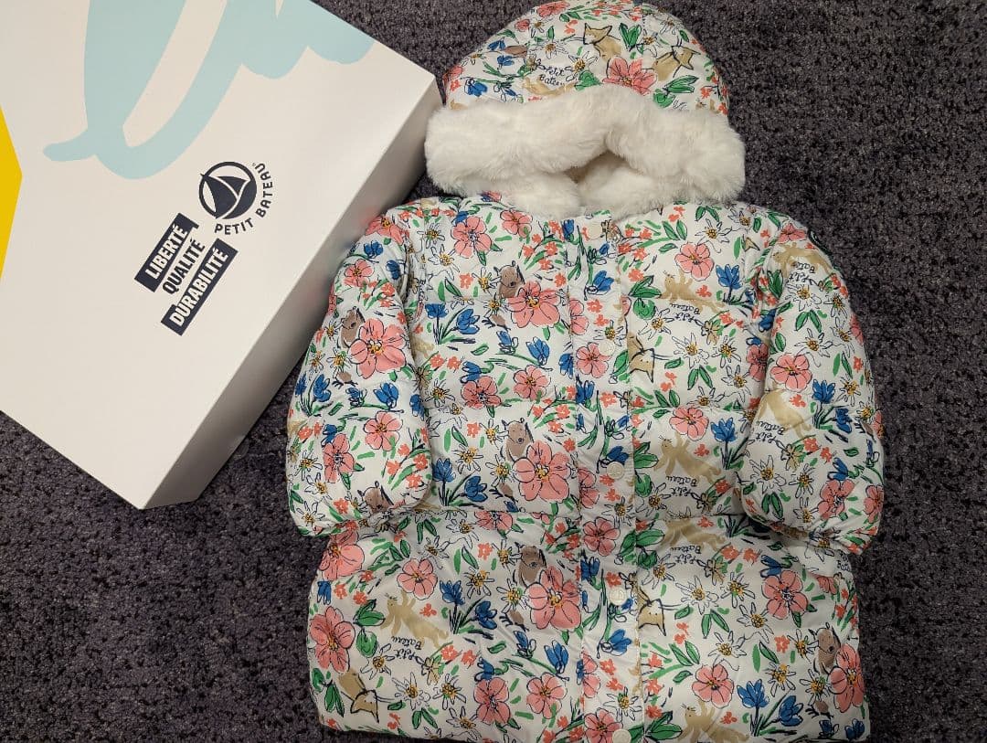 プチバトー　ダウン　18m/81cm　動物柄