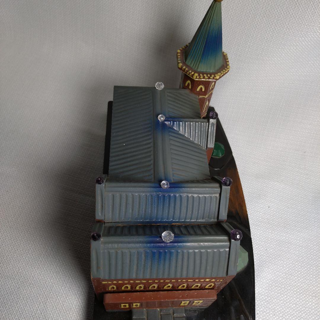 慶應義塾大学校舎モチーフ 卒業記念 オルゴール音確認品 年代物 木製 昭和レトロ