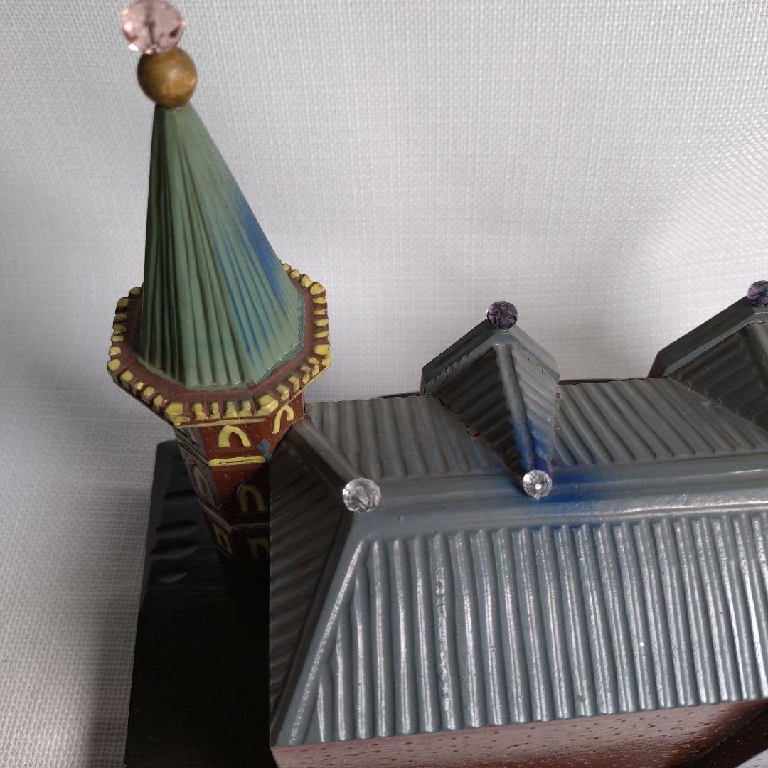 慶應義塾大学校舎モチーフ 卒業記念 オルゴール音確認品 年代物 木製 昭和レトロ