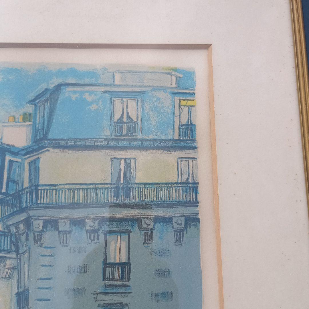 3518）ナタリーシャブリエ　リトグラフ　外国風景　額装