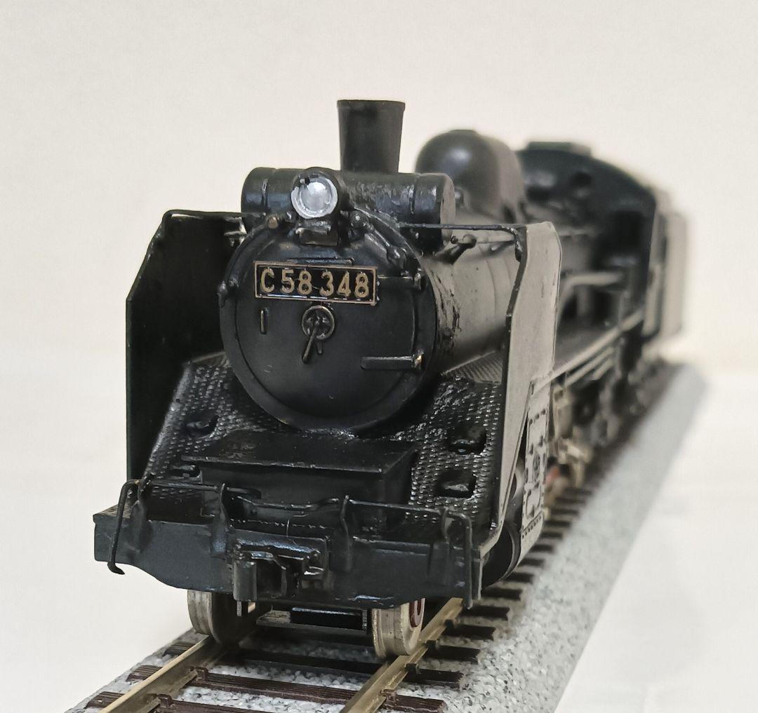 HOゲージ 宮沢模型 Ｃ58蒸気機関車、メンテナンス済、走行します。