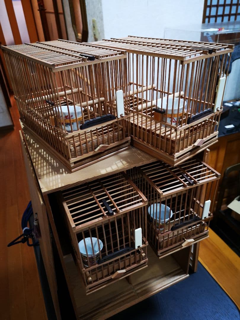【3日間限定値下げ中】　メジロ籠/ホオジロ籠&寝かせ籠《高級品/職人籠》