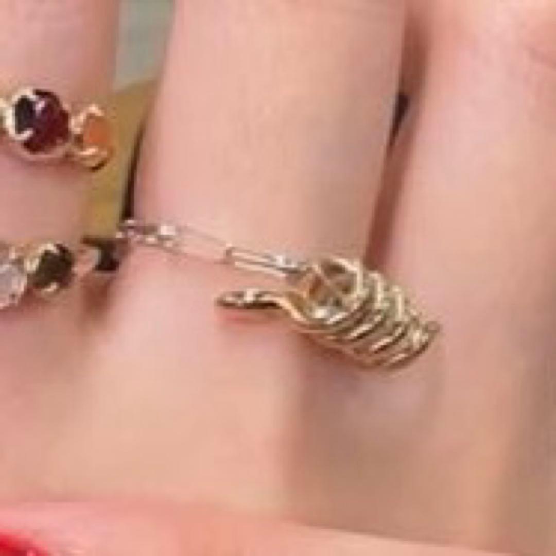 アガット シルバーチェーンリング