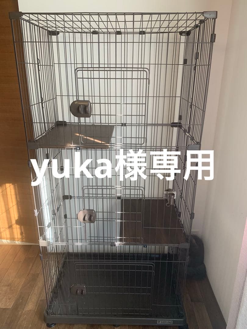 金属製3段キャットケージ178cm