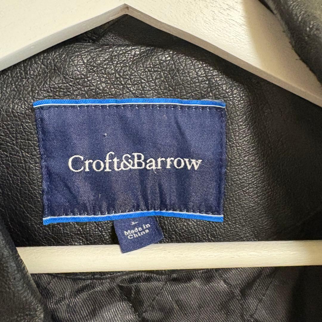 Croft Barrow レザージャケット シングル 革ジャン 本革 ライダース