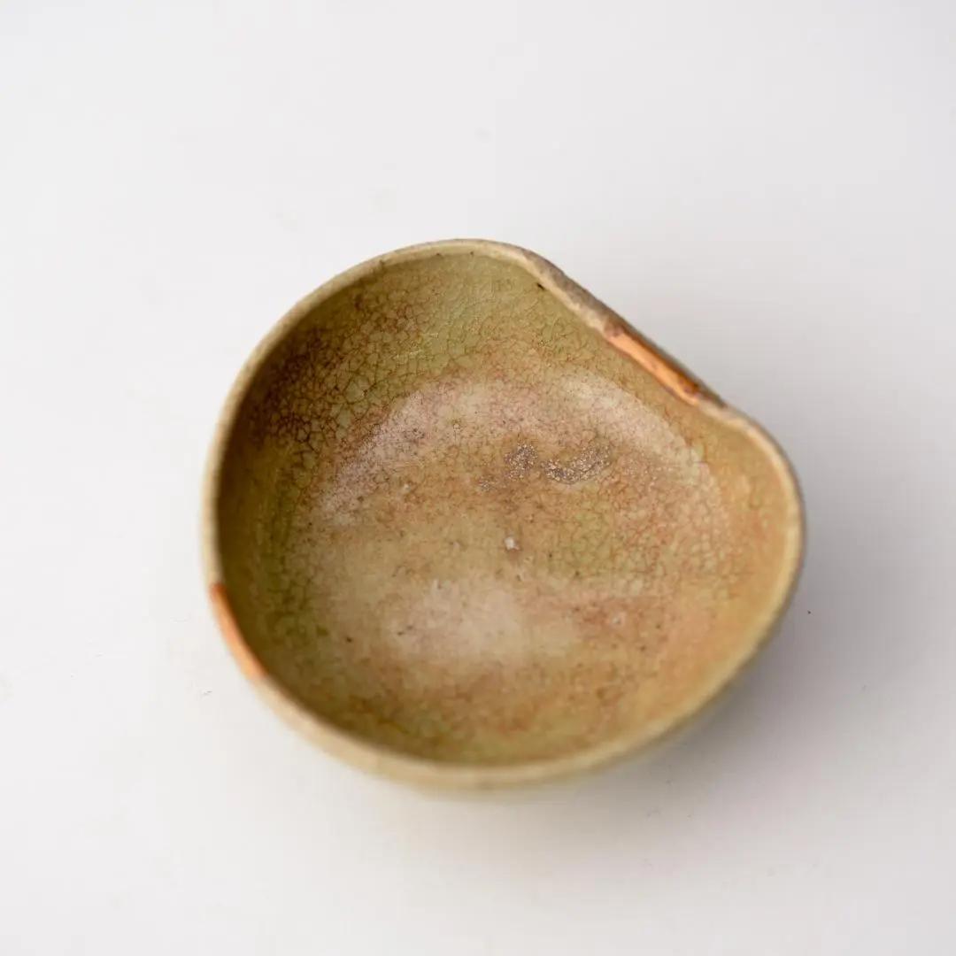 ◆137◆　江戸時代　古黄瀬戸盃　骨董品　発掘品　ぐい吞み