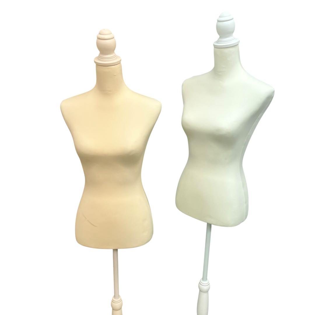 【2体セット】レディース トルソー 布 木製 猫脚 婦人用 女性用
