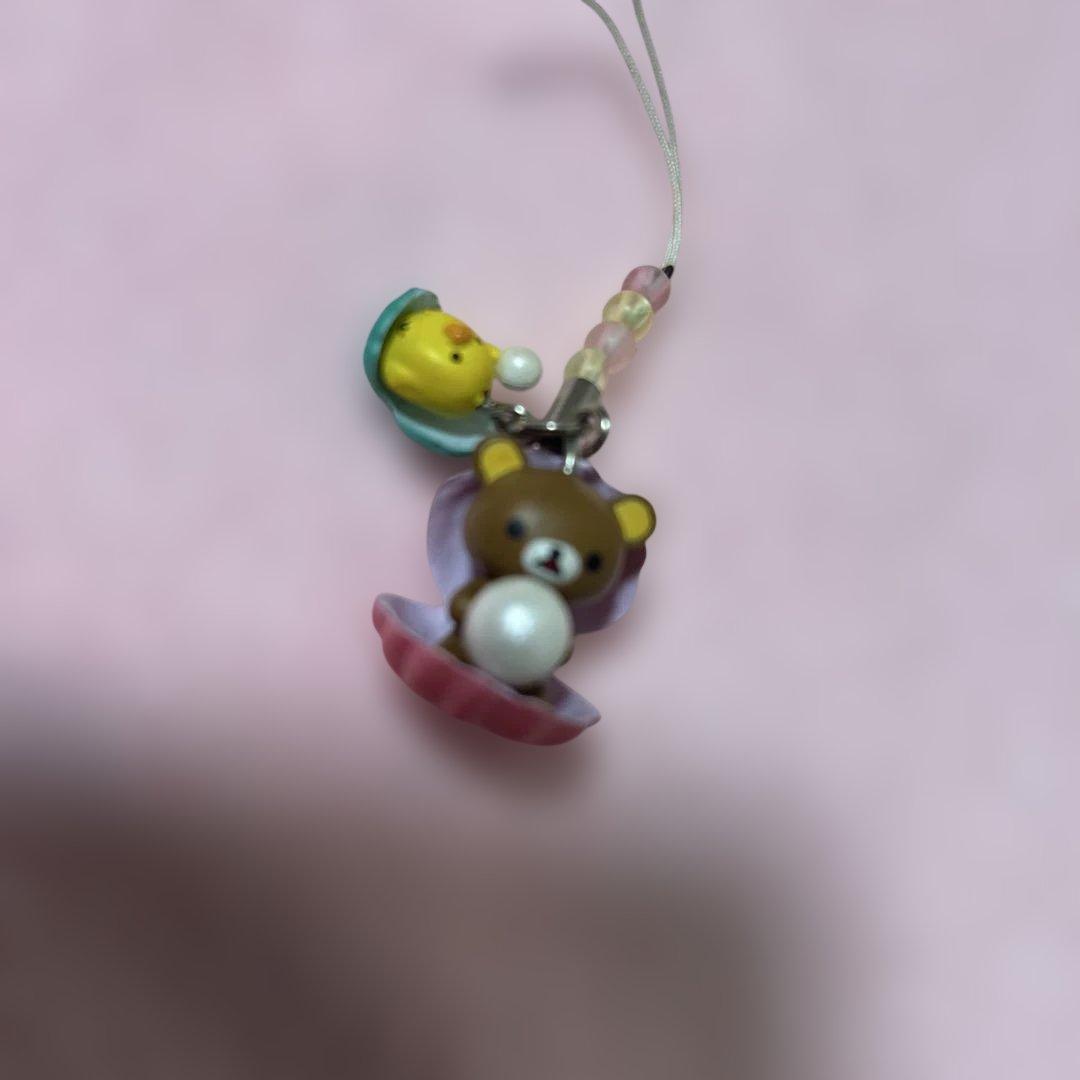 リラックマ　ご当地　ストラップ　根付　三重　真珠　キーホルダー