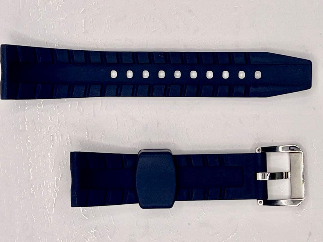 ☆美品☆　グランドセイコー 純正 交換用 ラバーベルト 21mm　ネイビー