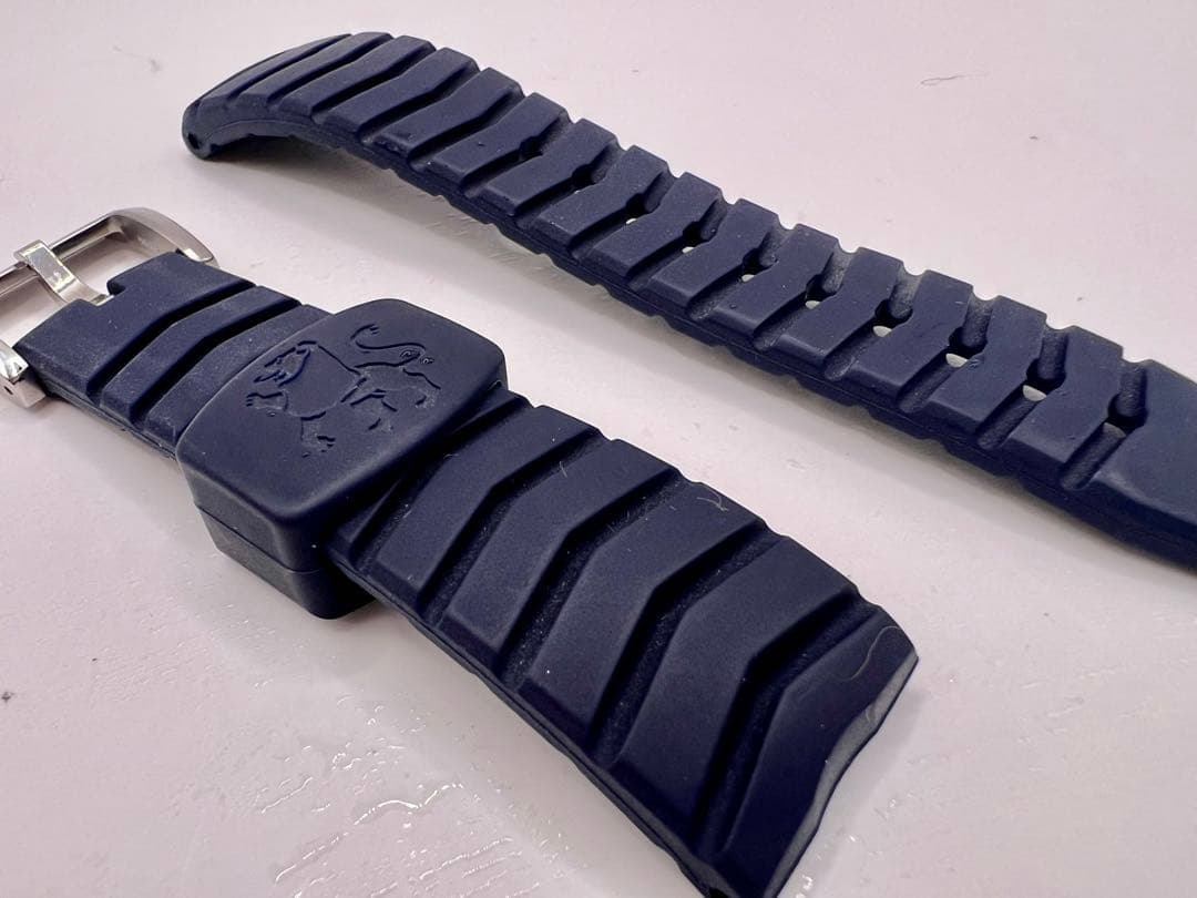 ☆美品☆　グランドセイコー 純正 交換用 ラバーベルト 21mm　ネイビー