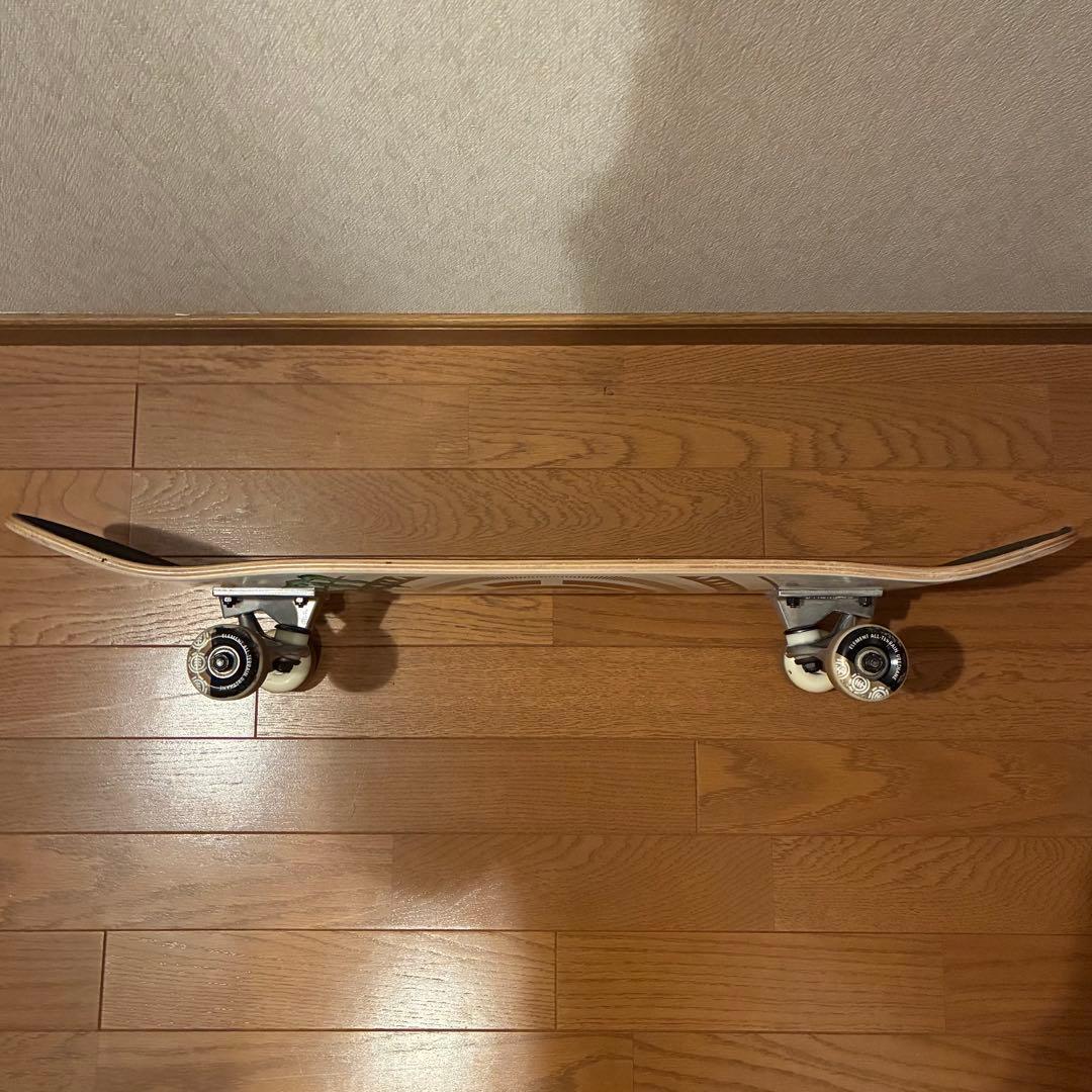 【8インチ】 ELEMENT スケートボード コンプリート ホワイト/ゴールド