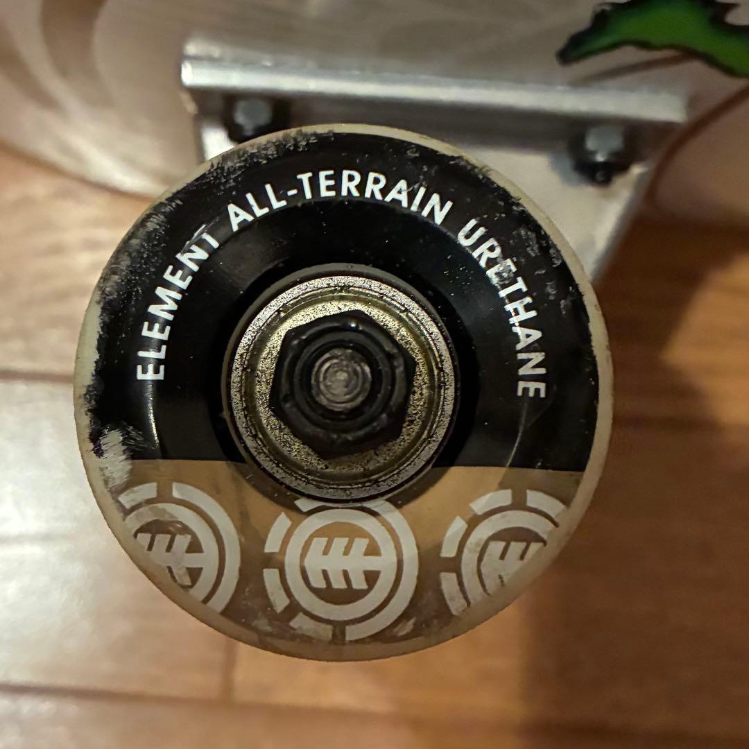 【8インチ】 ELEMENT スケートボード コンプリート ホワイト/ゴールド