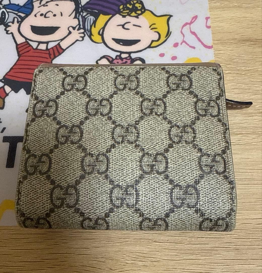 GUCCI グッチ マーモント GG柄 2つ折り 財布 ピンクベージュ