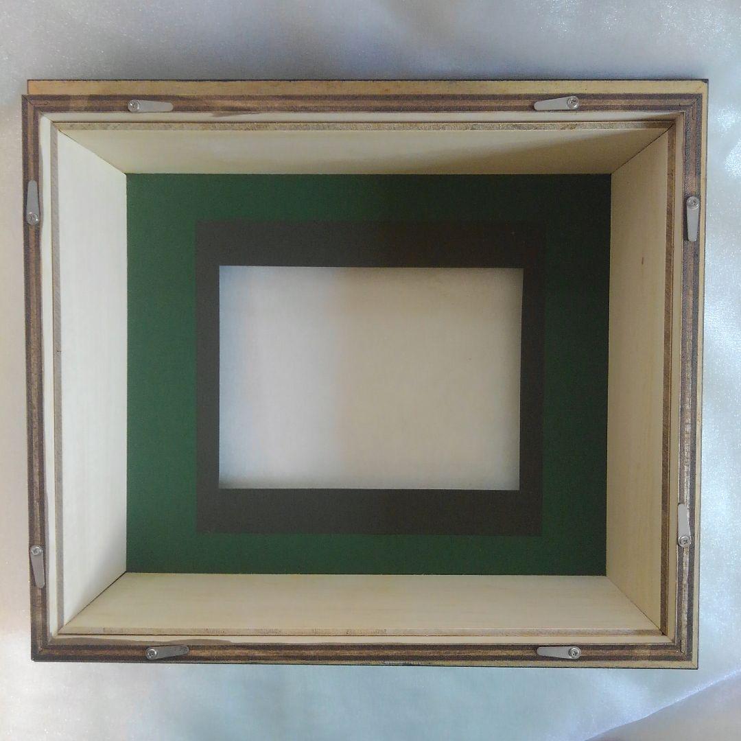 特価　3AP用　超厚額　黒　 水色のマット　No.60247　シャドーボックス