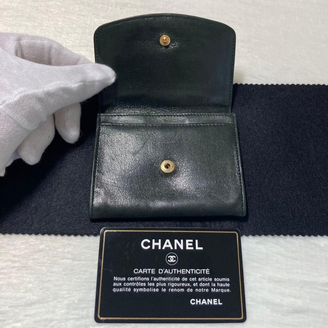 早い者勝ち希少　CHANEL シャネル　黒系　小銭入れ　ケース　ギャラ　箱
