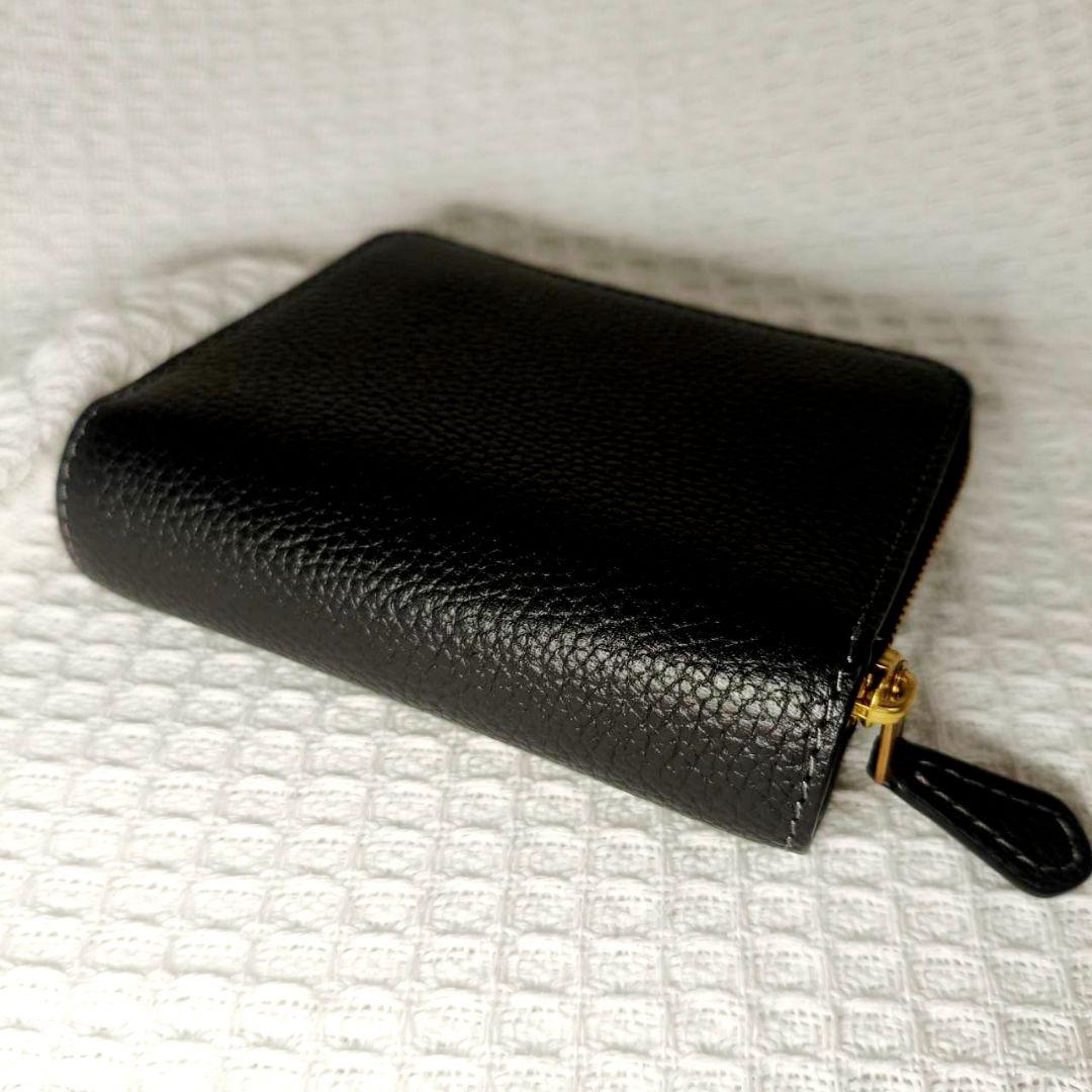 【美品】COACH レキシー 二つ折り財布 ブラック 日本限定　cz120　レザ