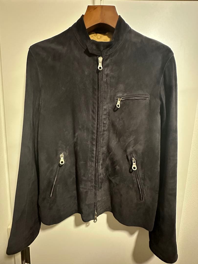 美 CINQUANTA H502 ゴートスエード シングルライダース 黒