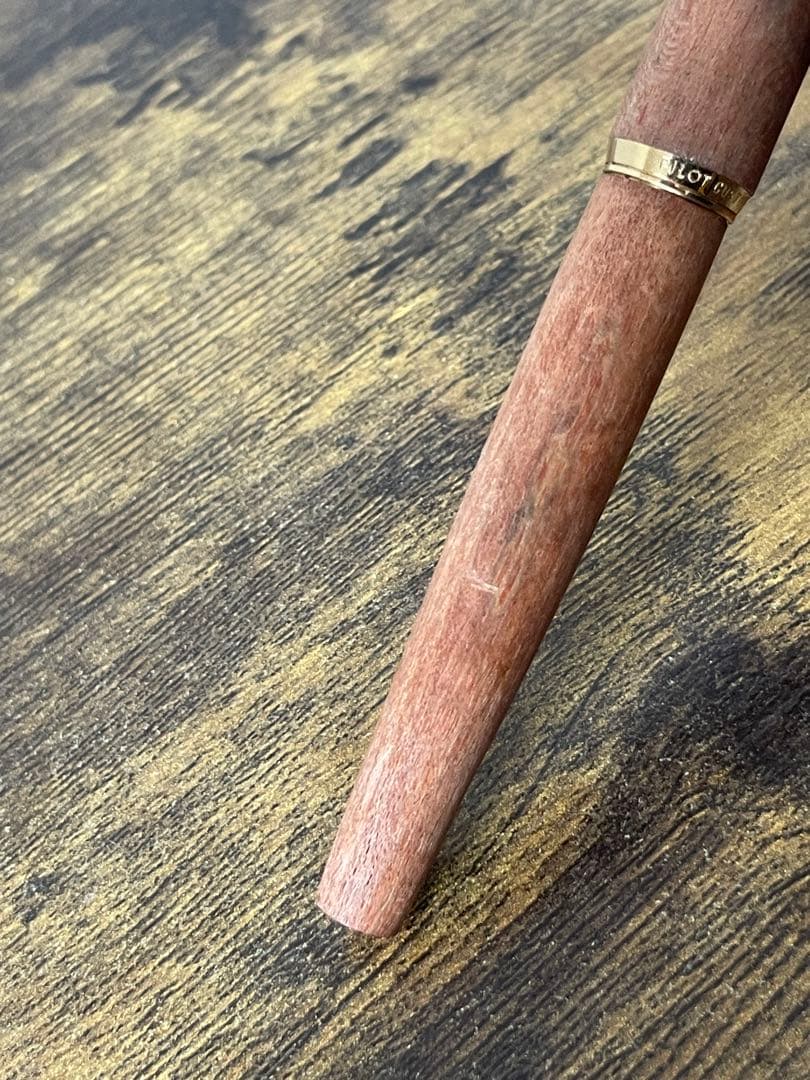 1975年製　初代カスタム　高級天然　イタヤカエデ 大型18金　万年筆　細字